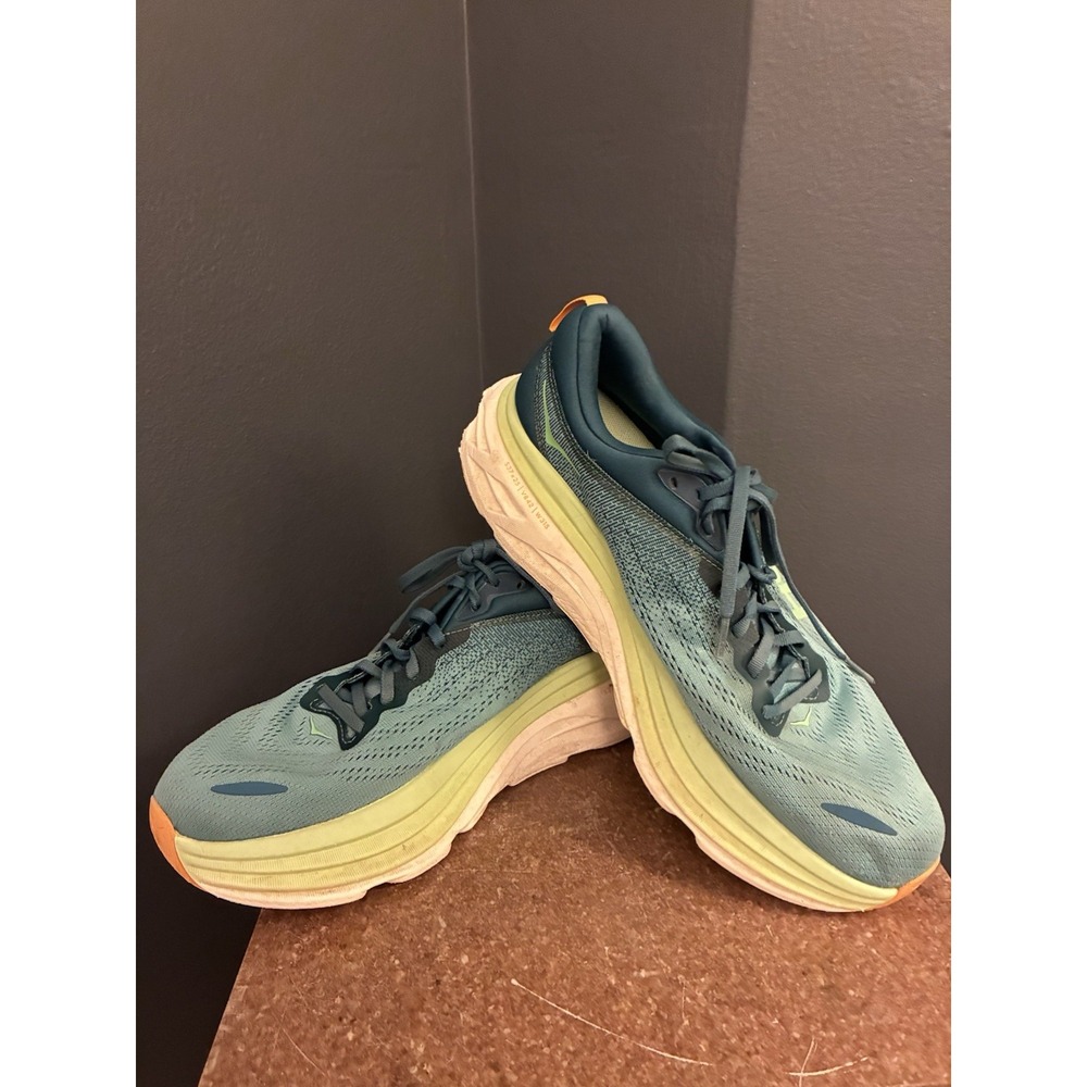Hoka One One Bondi 8 Deep Lagoon Ocean Mist Running Shoes Men's Size 10.5D